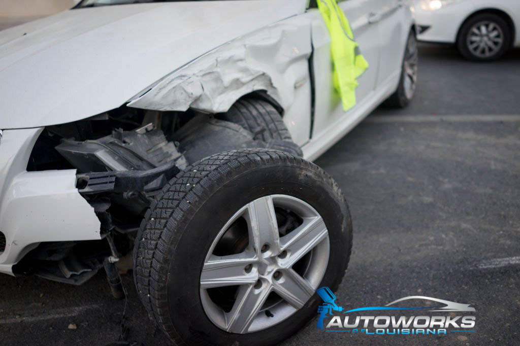 "Restored vehicle after fender bender repair"